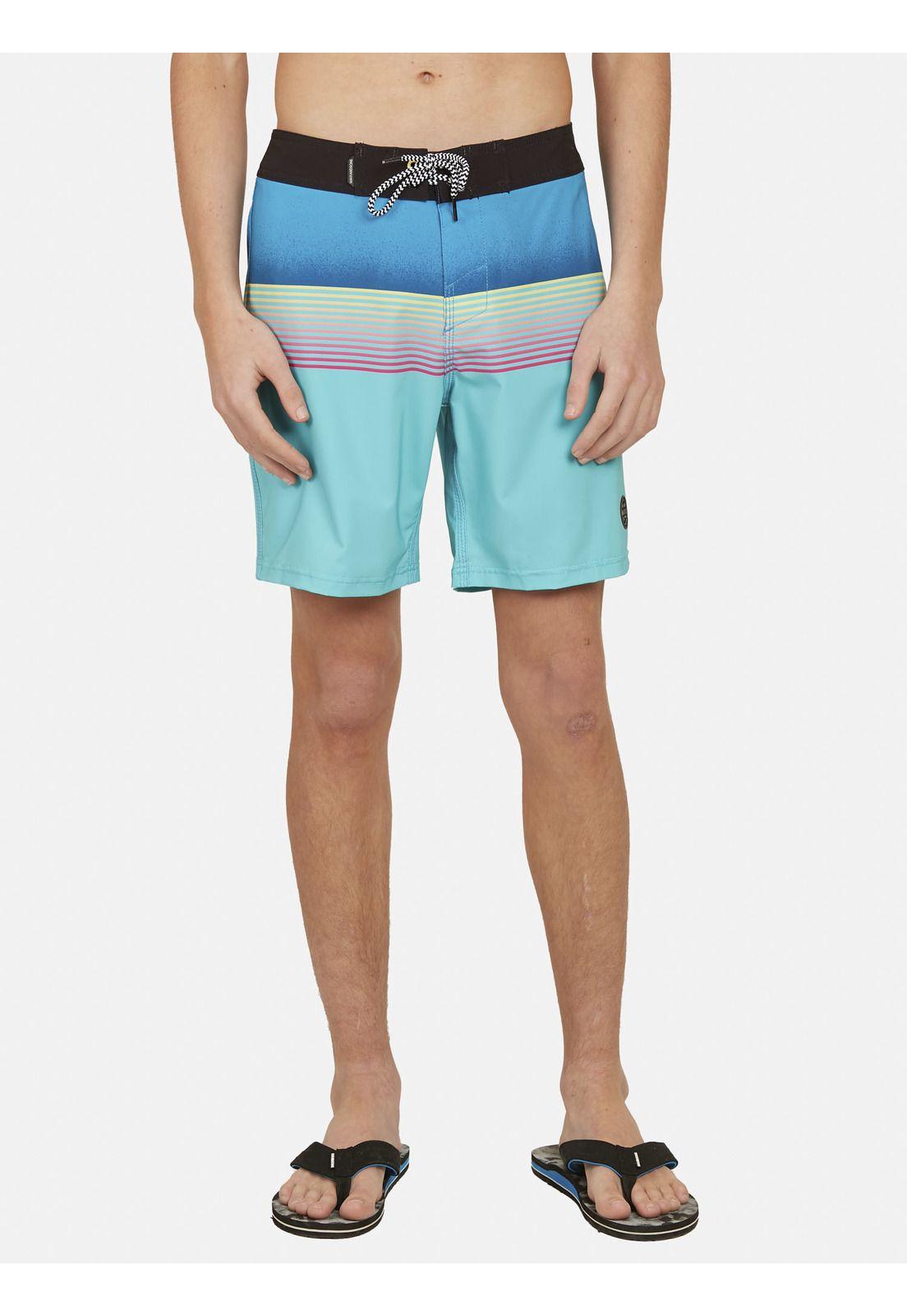 Traje de Baño Stretch Juvenil Celeste Maui and Sons-0