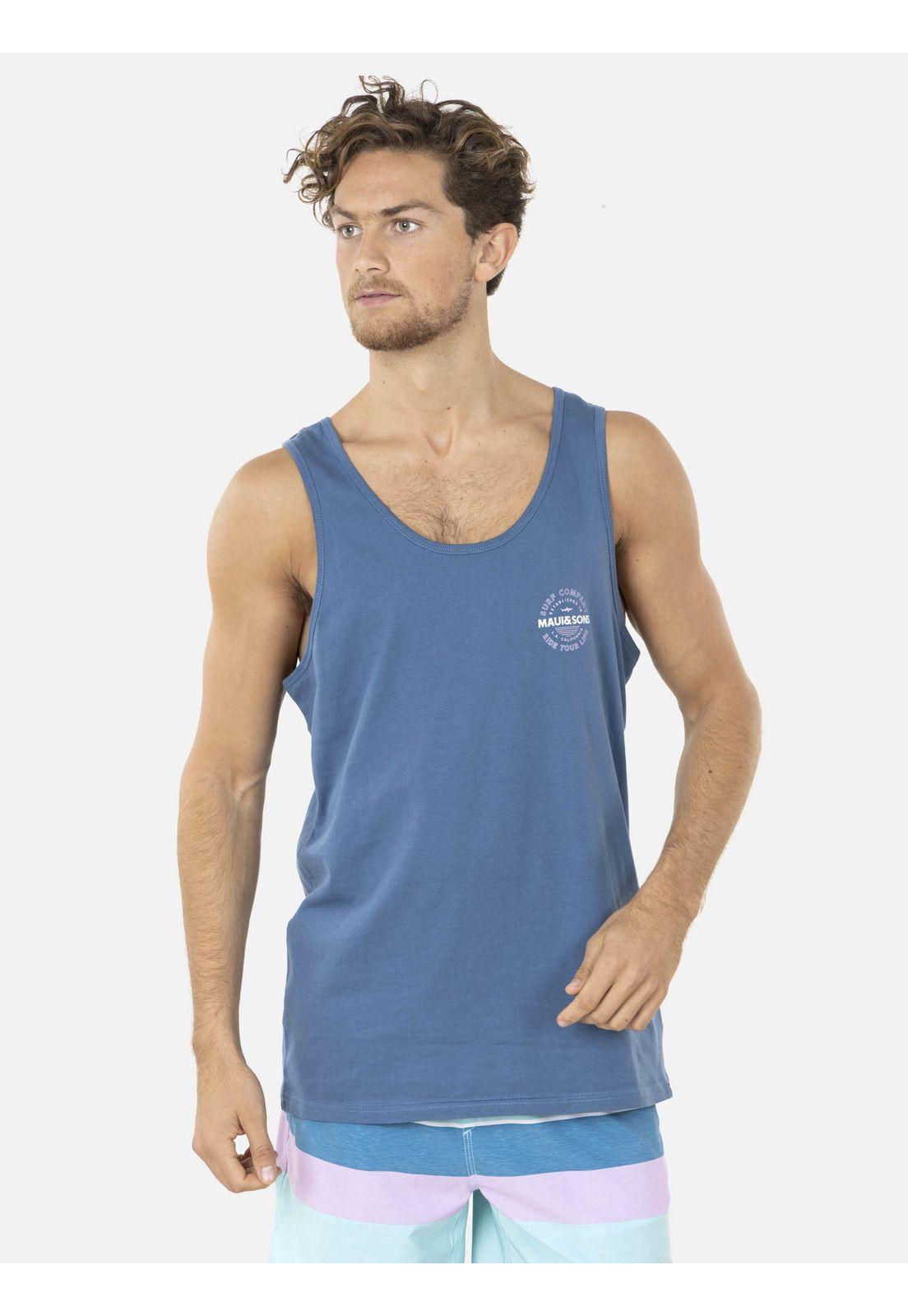 Polera SM SHARK ISLAND Hombre Azul Maui and Sons-0