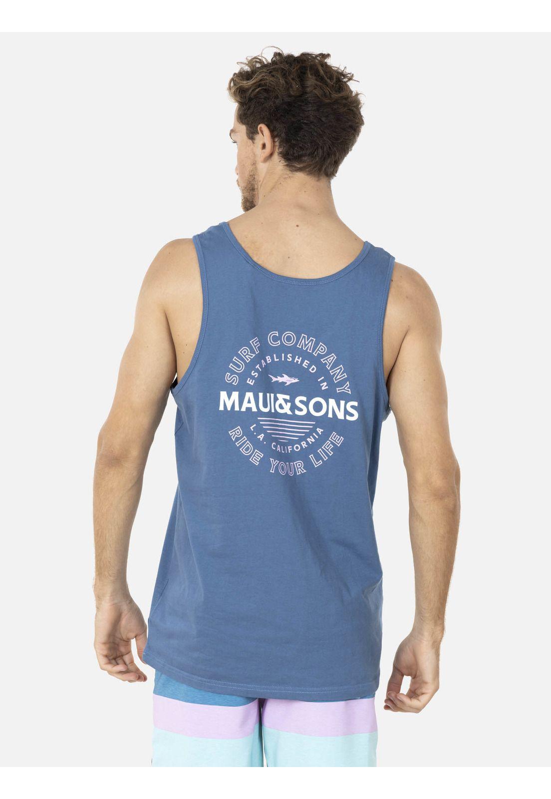 Polera SM SHARK ISLAND Hombre Azul Maui and Sons-1