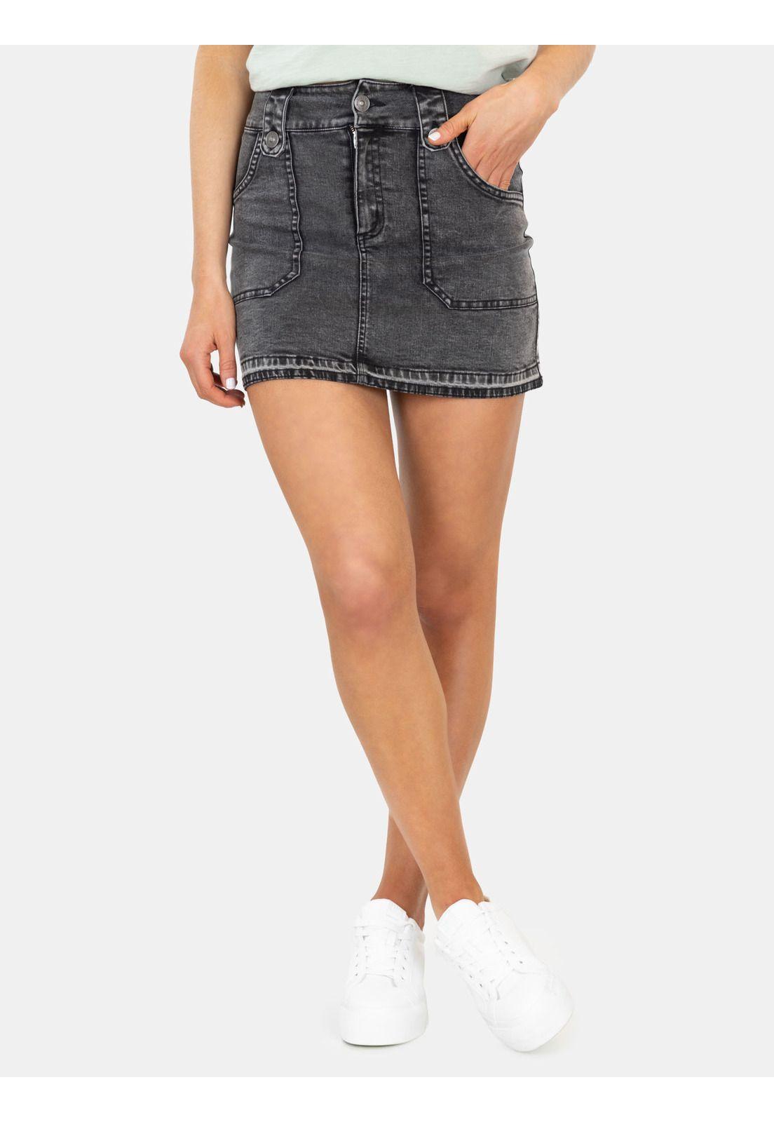 Falda Naiwa Negro Mujer Maui And Sons-0