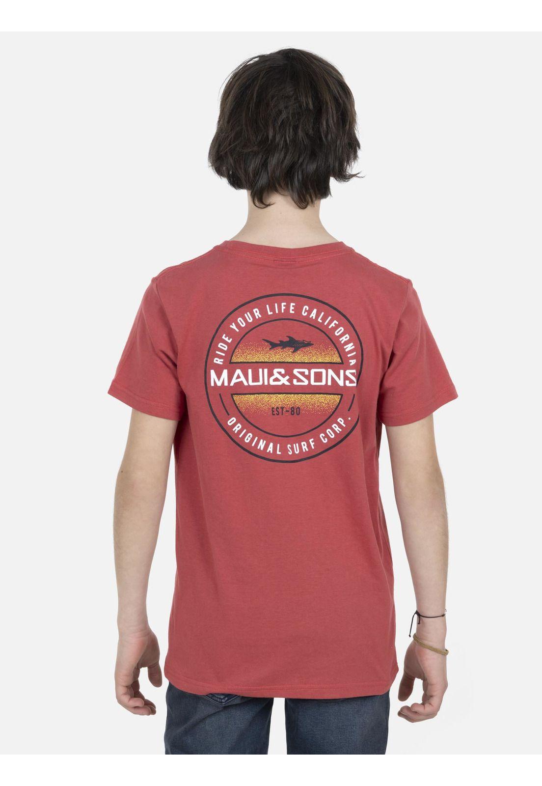 Polera OG Surf y S/S Tee Juvenil Rojo 5P1032-MV22 Maui And Sons-1