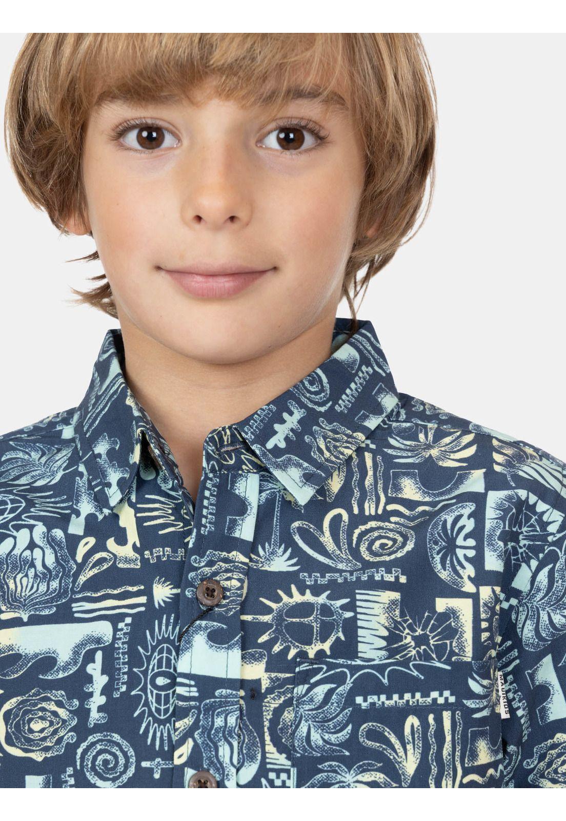 Camisa MC Tropava Multicolor Infantil Maui And Sons-2