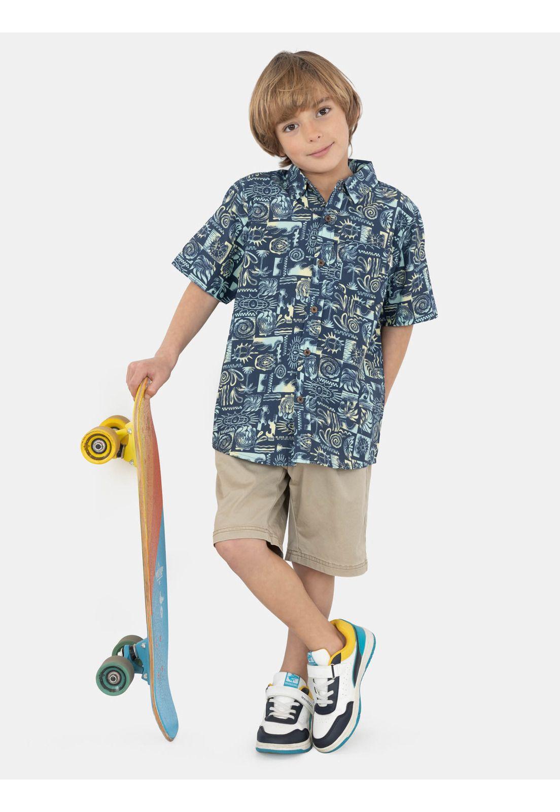 Camisa MC Tropava Multicolor Infantil Maui And Sons-3
