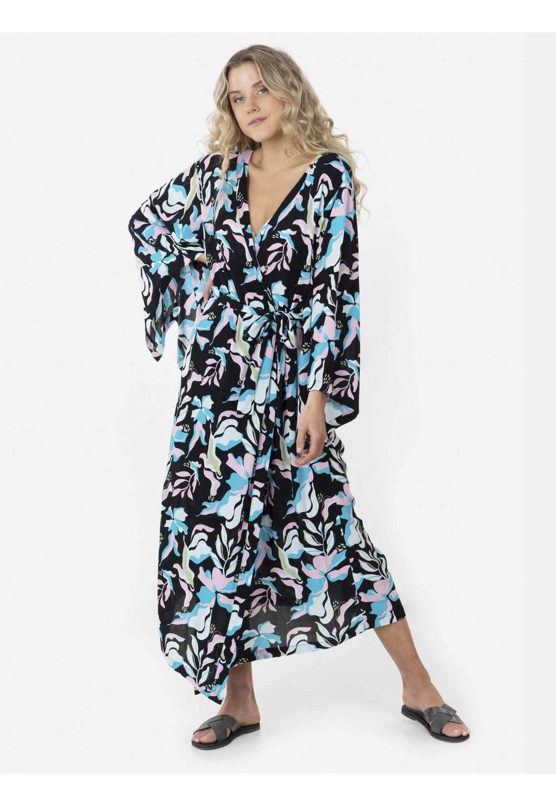 Blusa FOREST FLOWER KIMONO Mujer Multicolor Maui and Sons-3