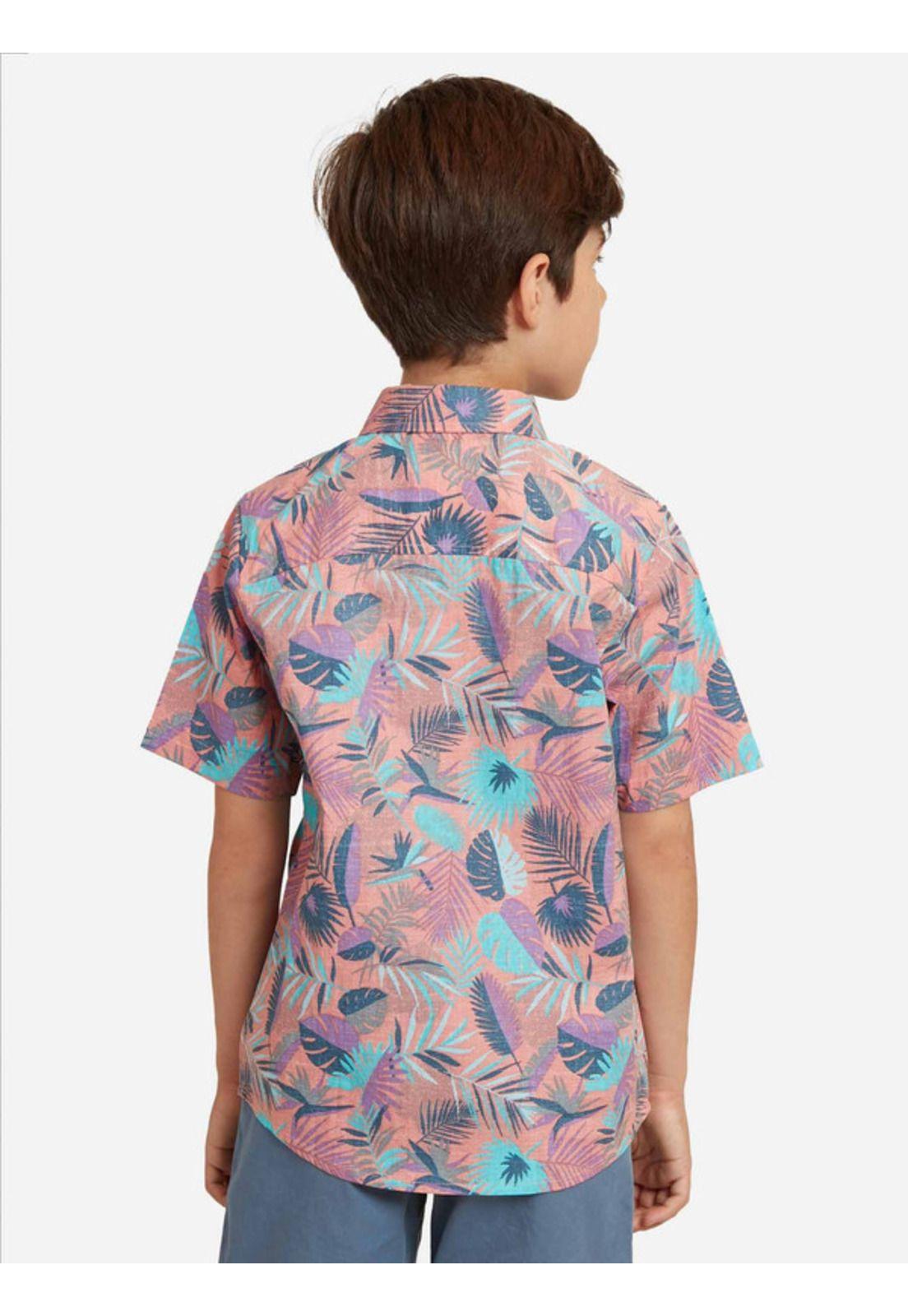 Camisa MC Summer Paradise Shirt Niño Multicolor Maui and Sons-1