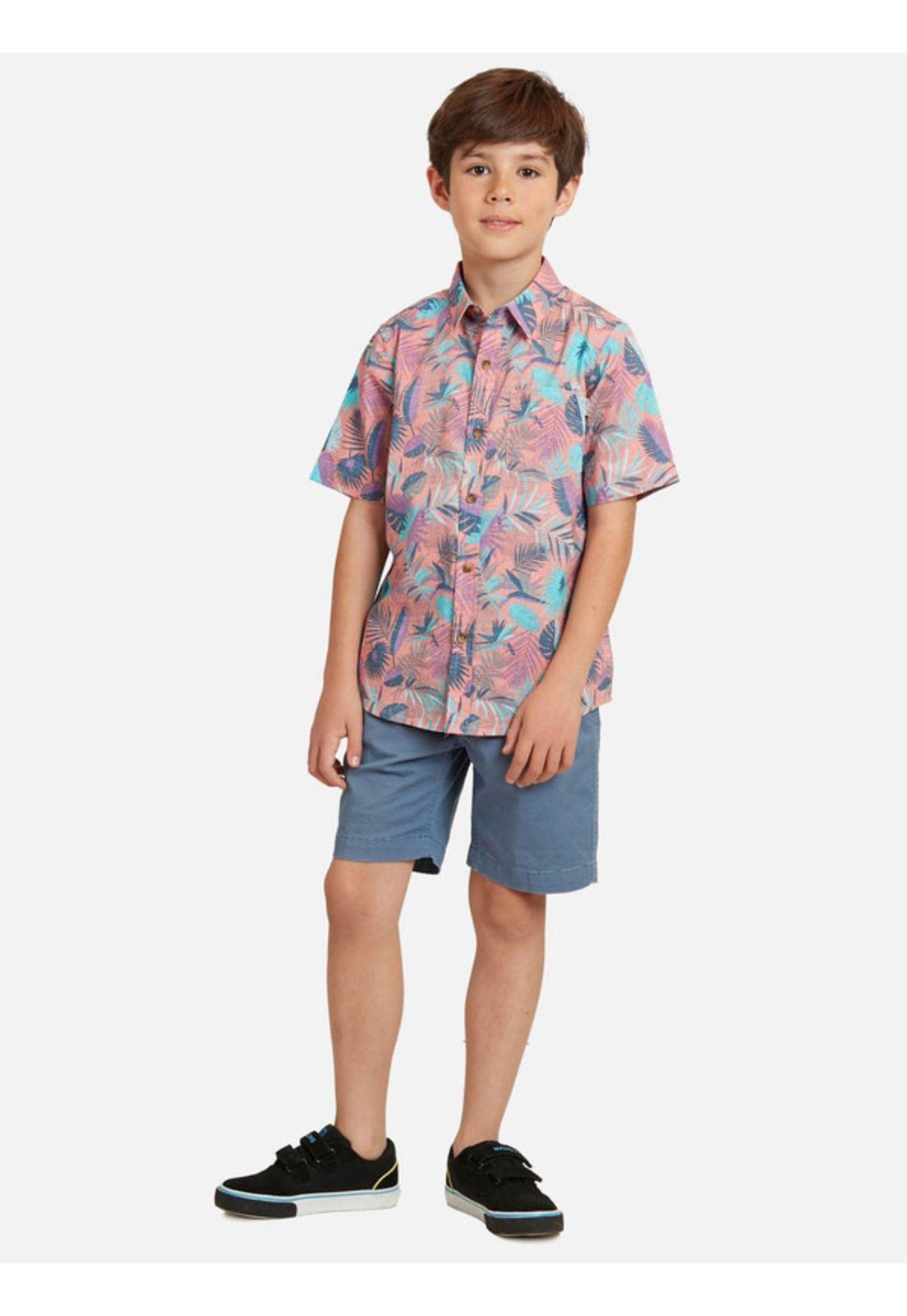 Camisa MC Summer Paradise Shirt Niño Multicolor Maui and Sons-3
