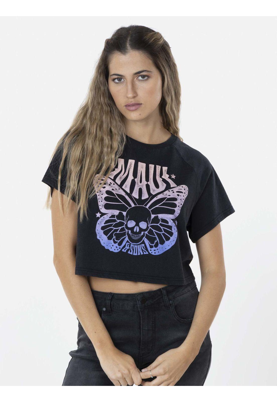 Polera BUTTERFLY Mujer Negro Maui and Sons-0