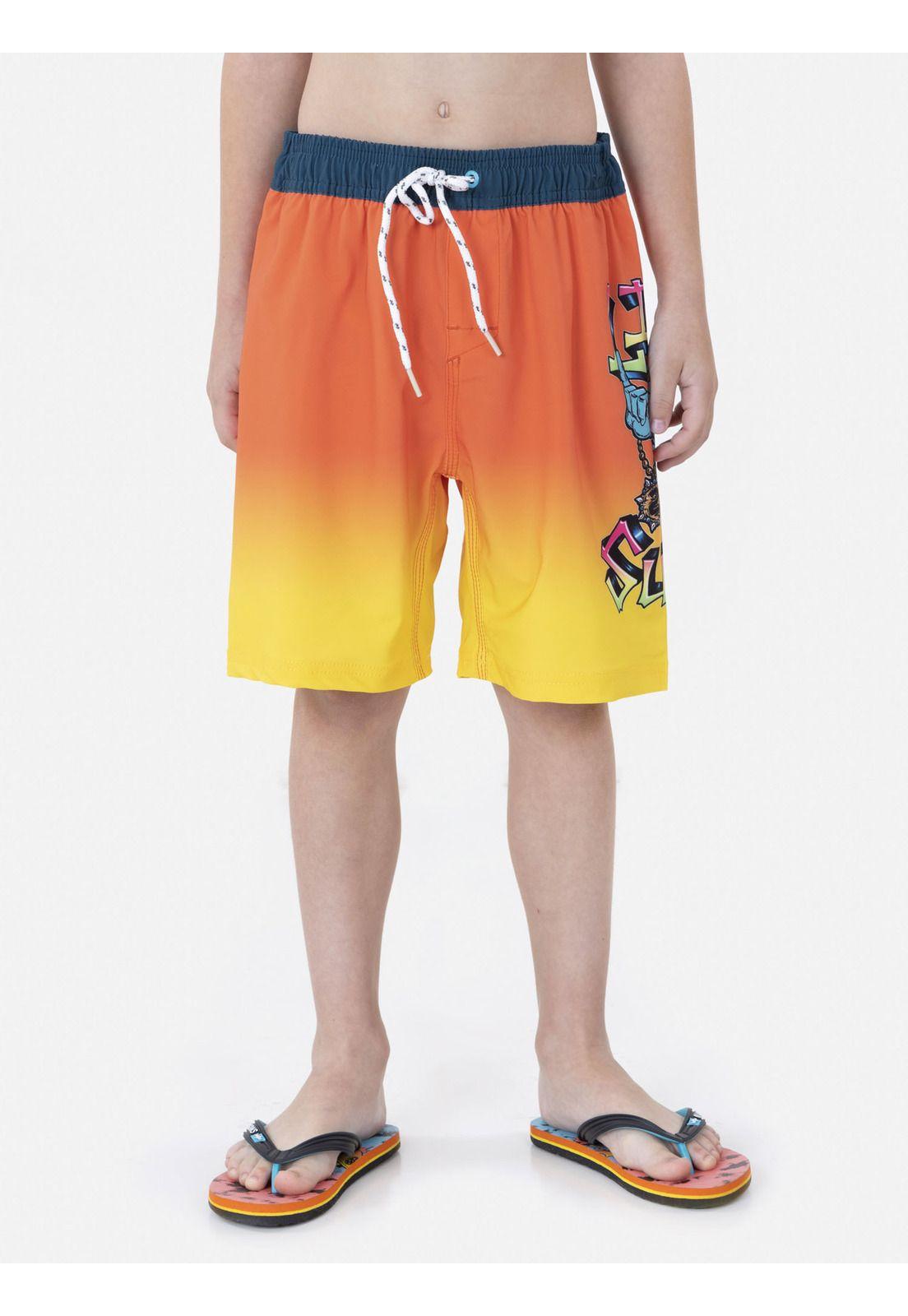 Traje de Baño Stretch Niño Naranja Maui and Sons-0