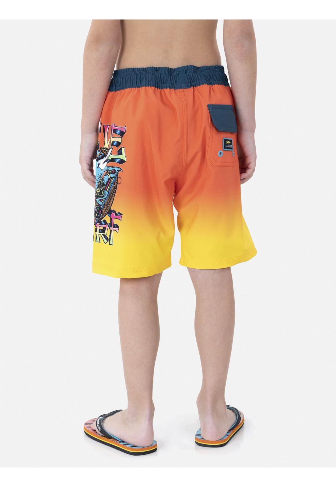 Traje de Baño Stretch Niño Naranja Maui and Sons-1