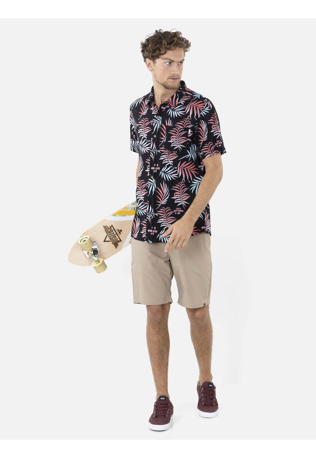 Camisa PALM Hombre Rojo Maui and Sons-3