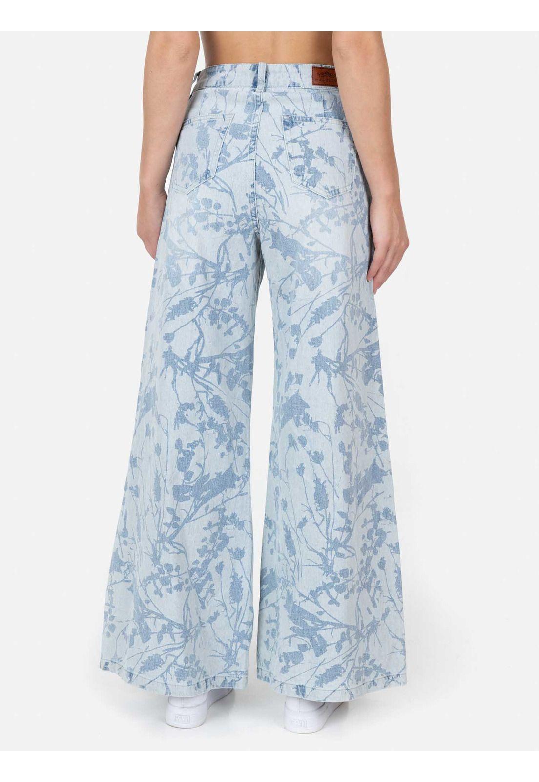 Pantalon Palazzo Flowers Mujer Multicolor Maui And Sons-1