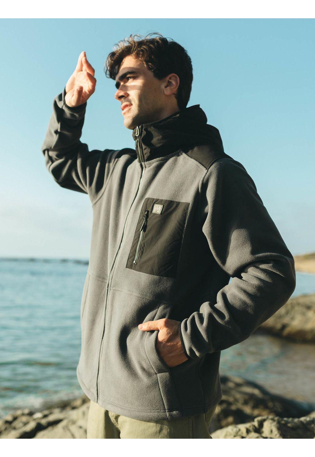 Poleron Polar Flareo Gris Hombre Maui And Sons-0