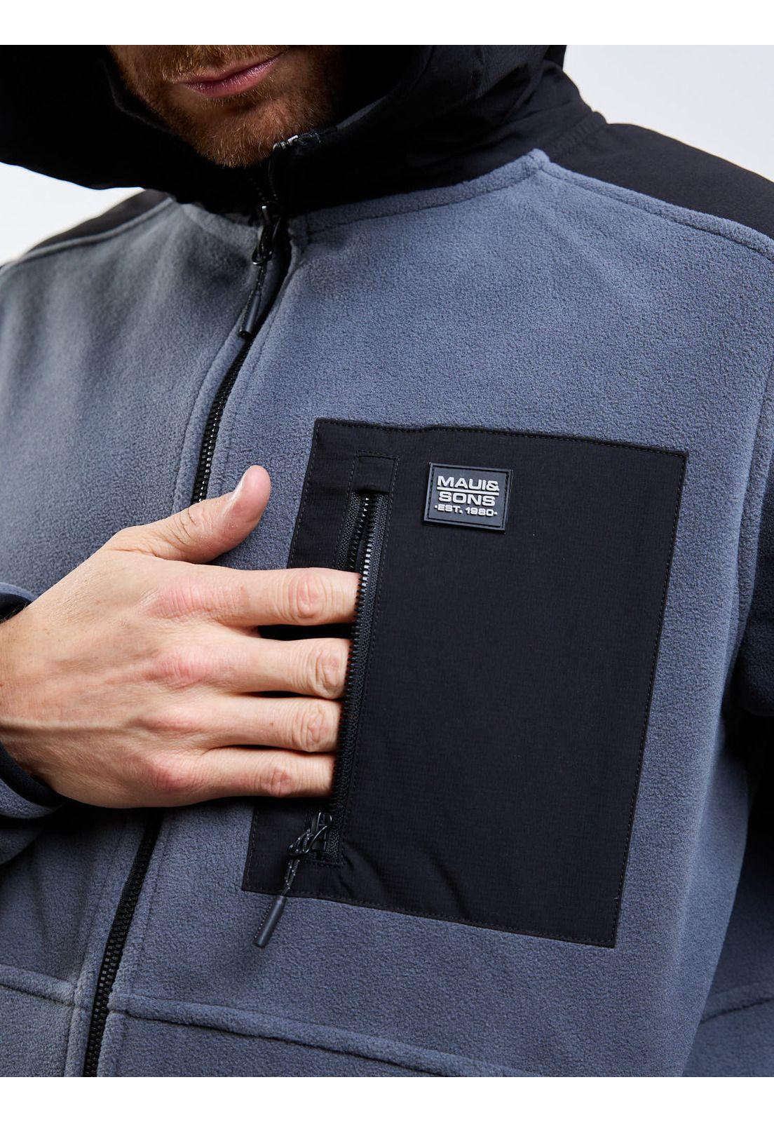 Poleron Polar Flareo Gris Hombre Maui And Sons-4