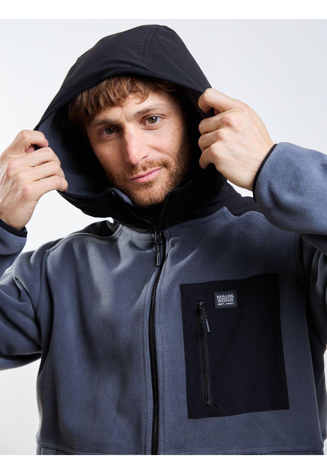 Poleron Polar Flareo Gris Hombre Maui And Sons-6