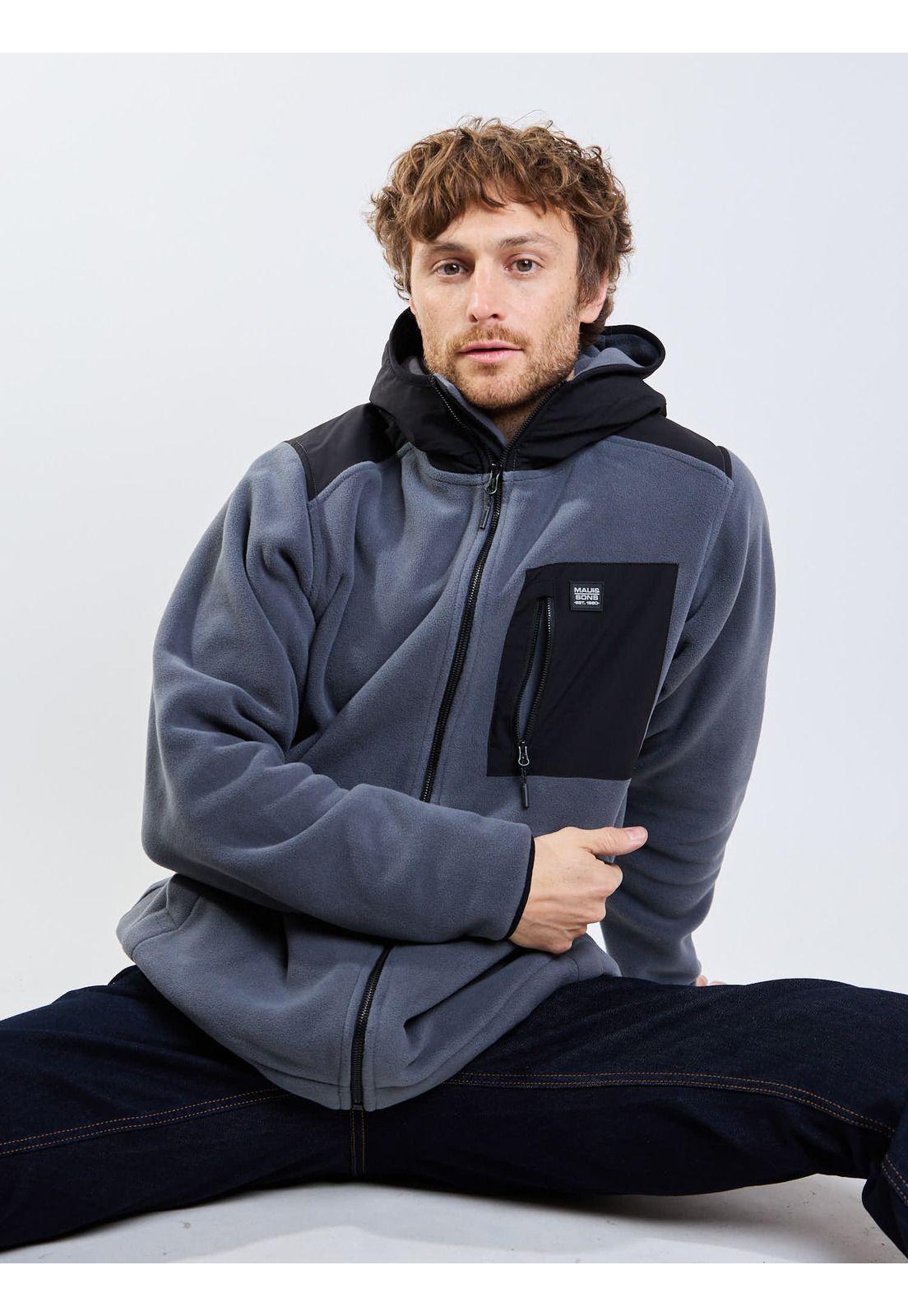 Poleron Polar Flareo Gris Hombre Maui And Sons-8