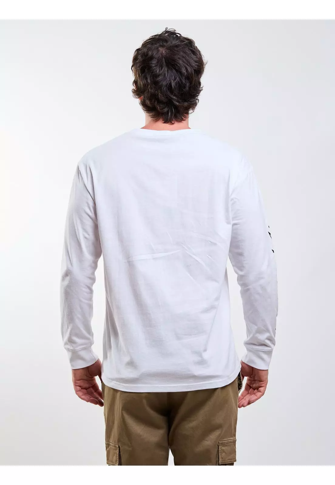 Polera ML R Logo Blanco Hombre Rusty-1