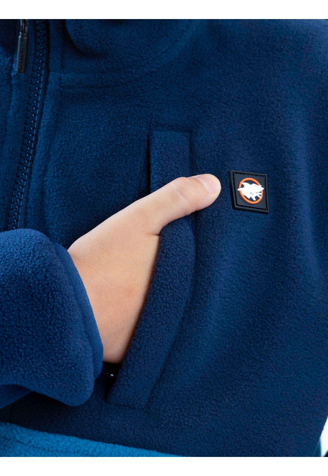 Poleron Polar Earthtone Azul Infantil Maui And Sons-4