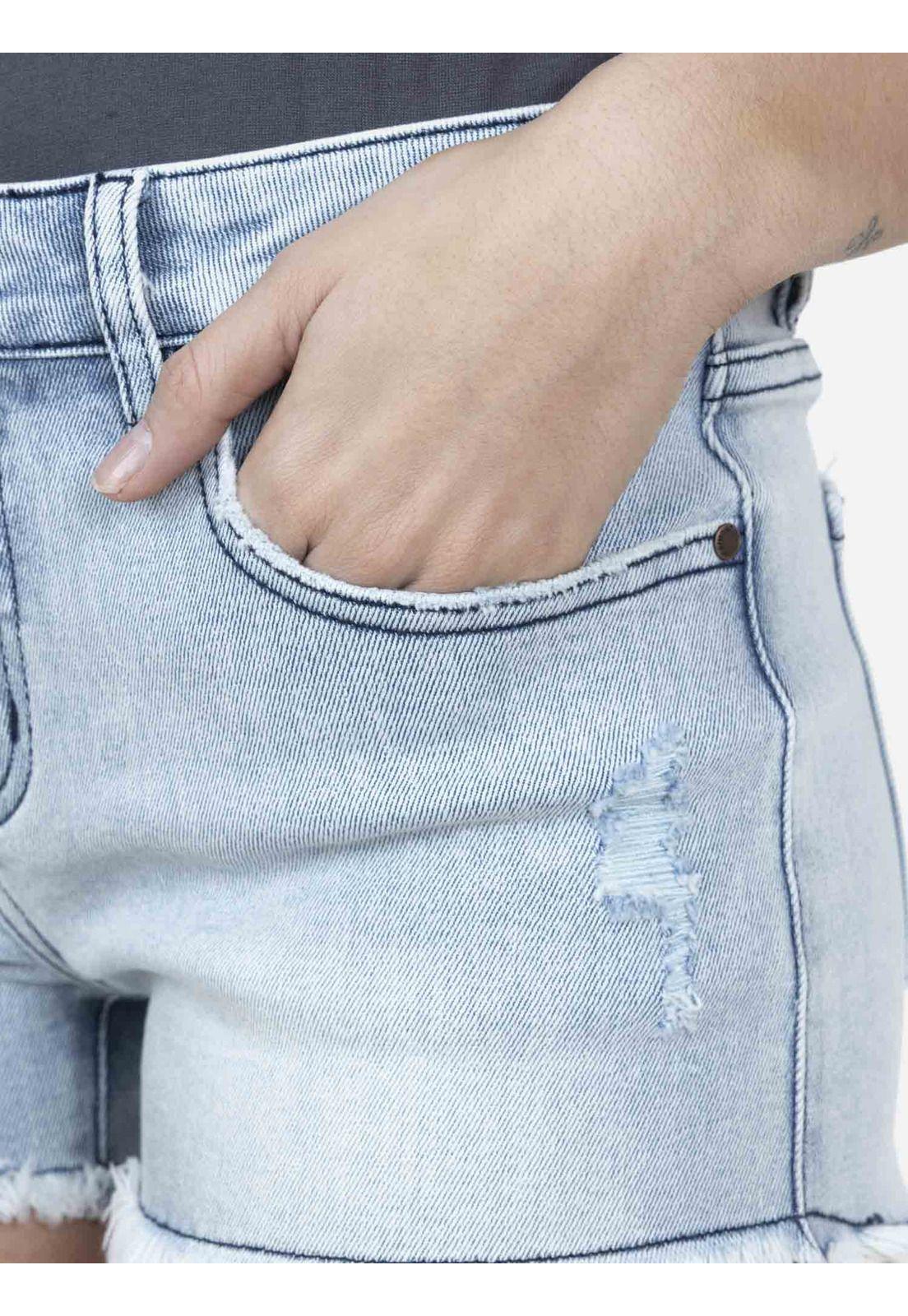 Short Jeans Mujer Celeste 5B908-WV22 Maui And Sons-2