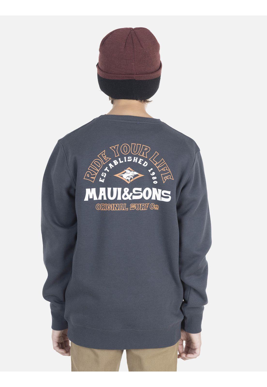 Poleron Juvenil CENTURY SHARK CREW Gris Maui and Sons-1