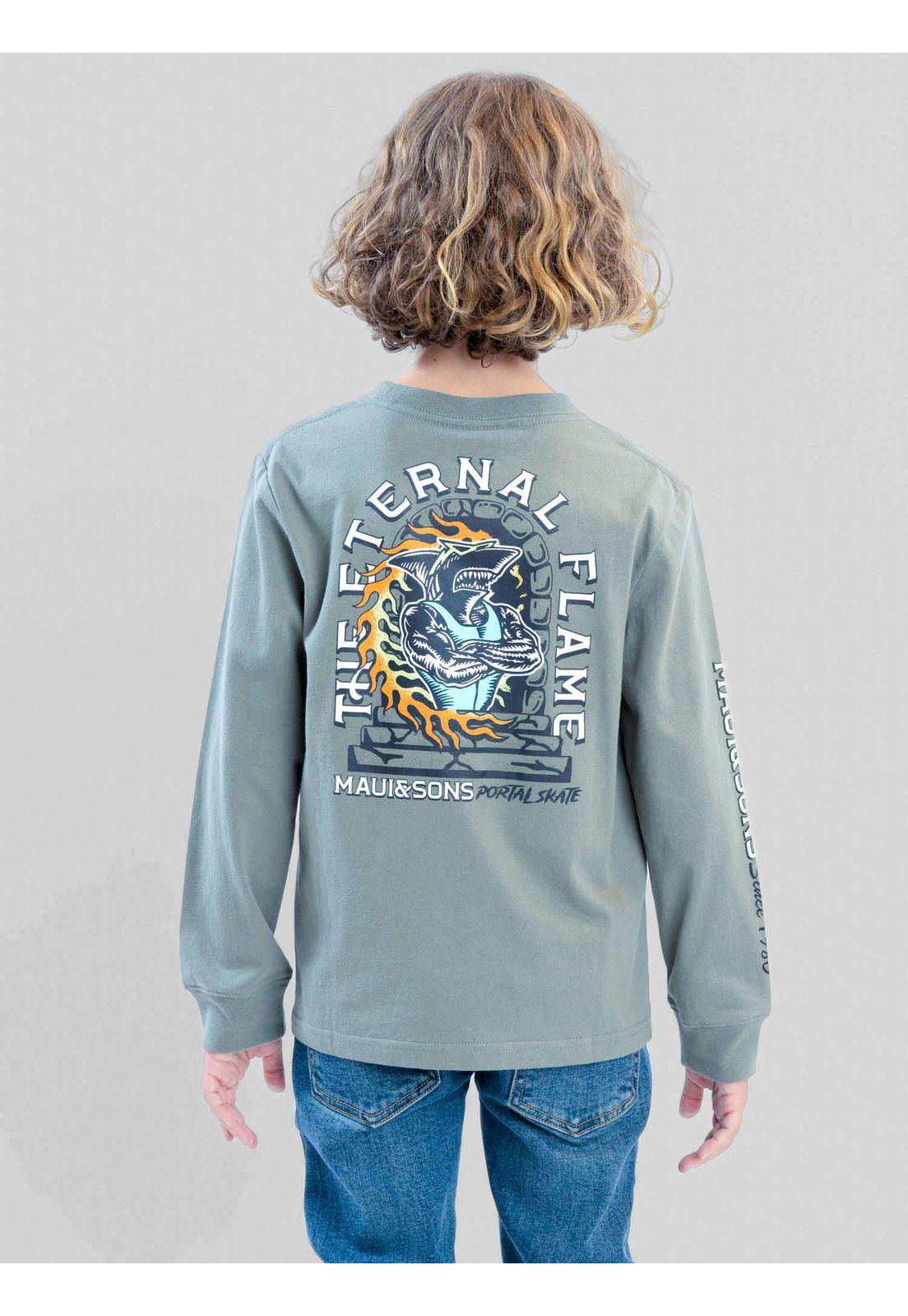 Polera ML Eternal Flame Verde Infantil Maui And Sons-2