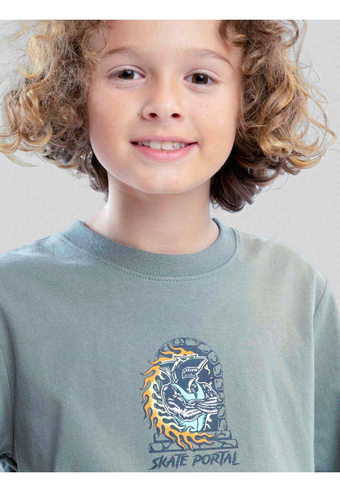 Polera ML Eternal Flame Verde Infantil Maui And Sons-3