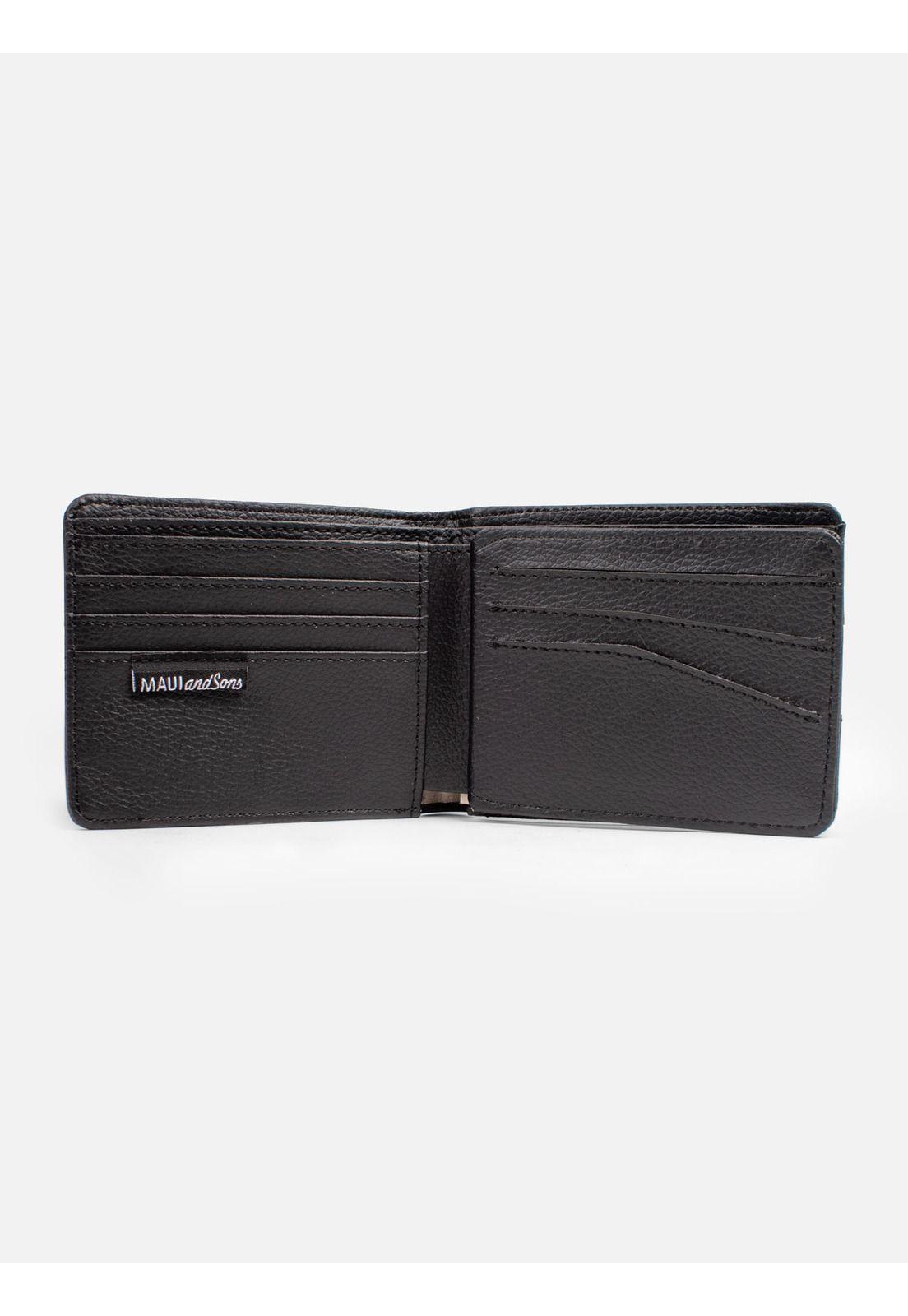 Billetera oval  Negro Hombre Maui And Sons-2