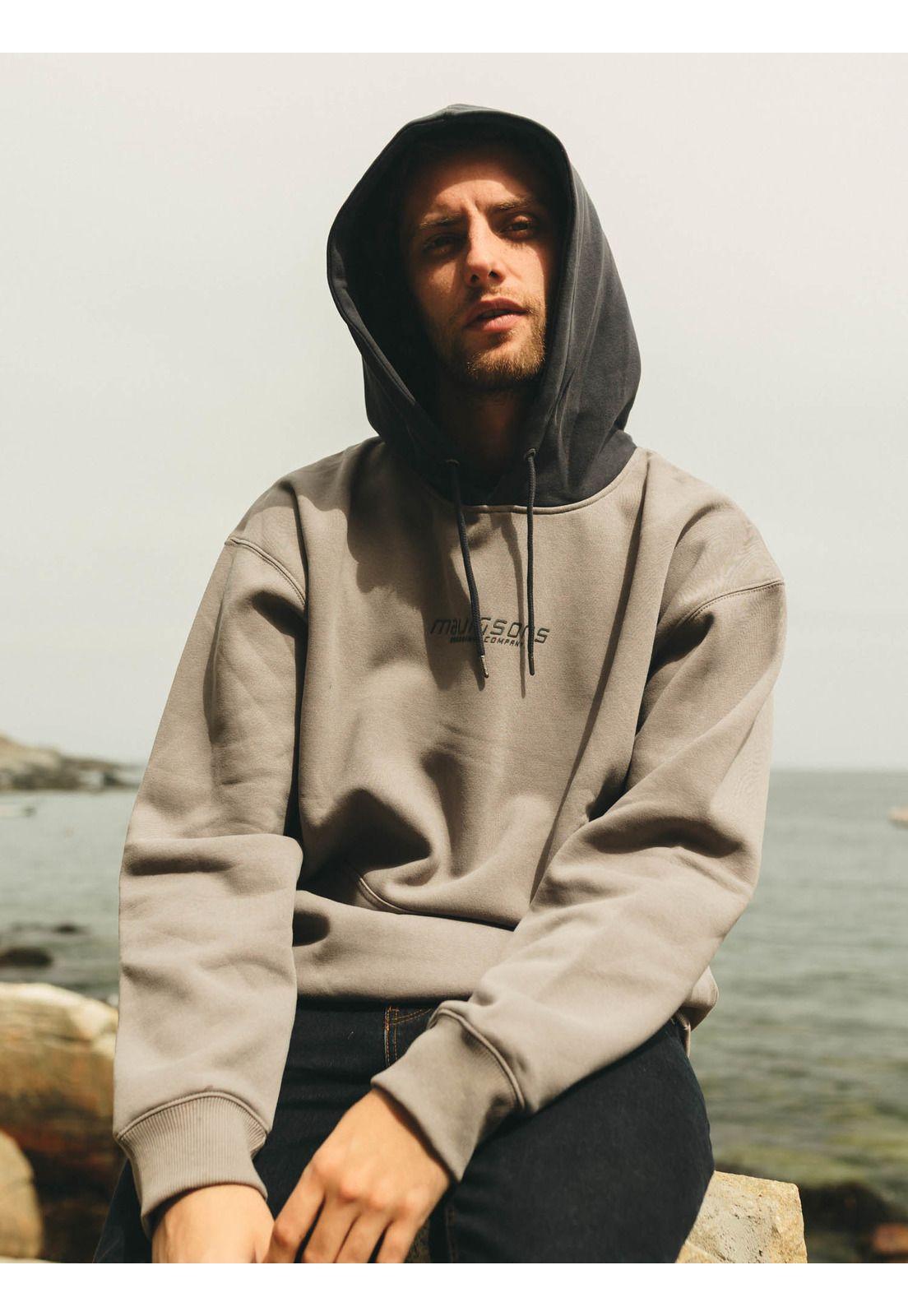 Poleron Canguro Coraly Beige Hombre Maui And Sons-6