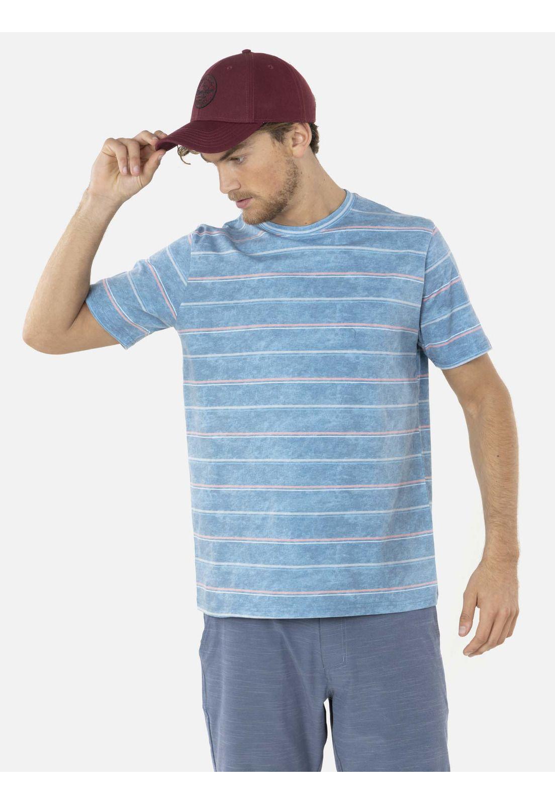 Polera THE BRIDGE STRIKE SS TEE Hombre Azul Maui and Sons-0