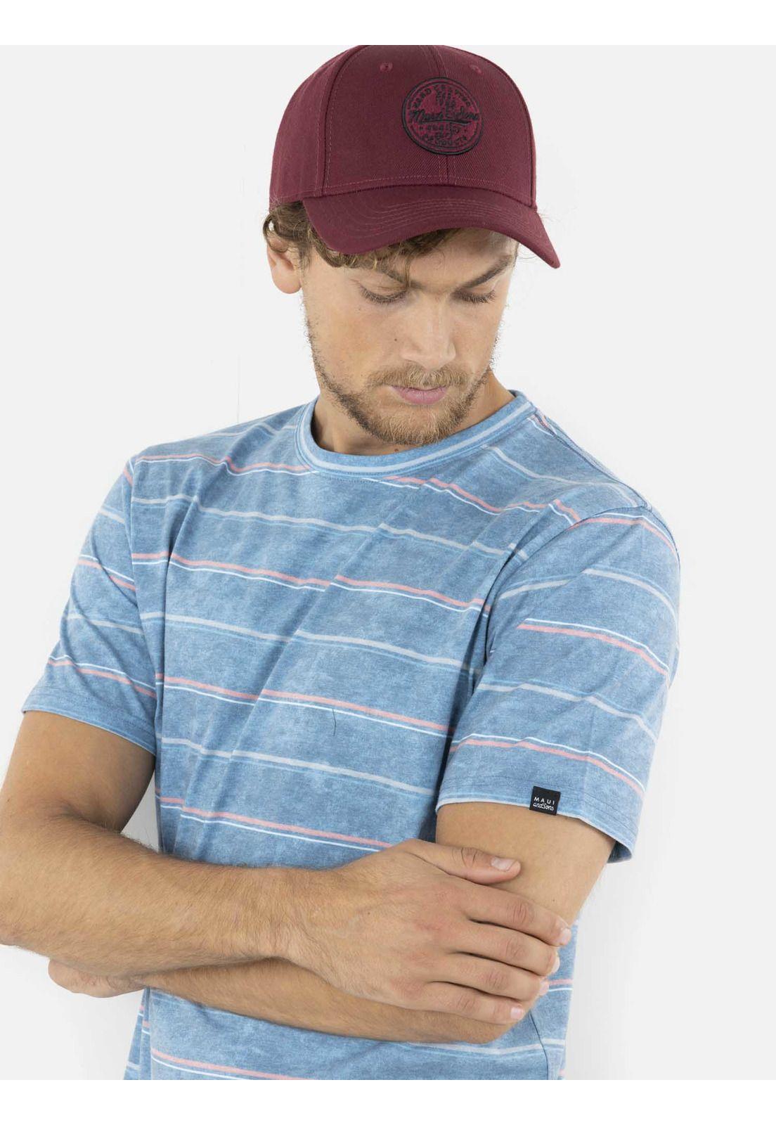 Polera THE BRIDGE STRIKE SS TEE Hombre Azul Maui and Sons-2