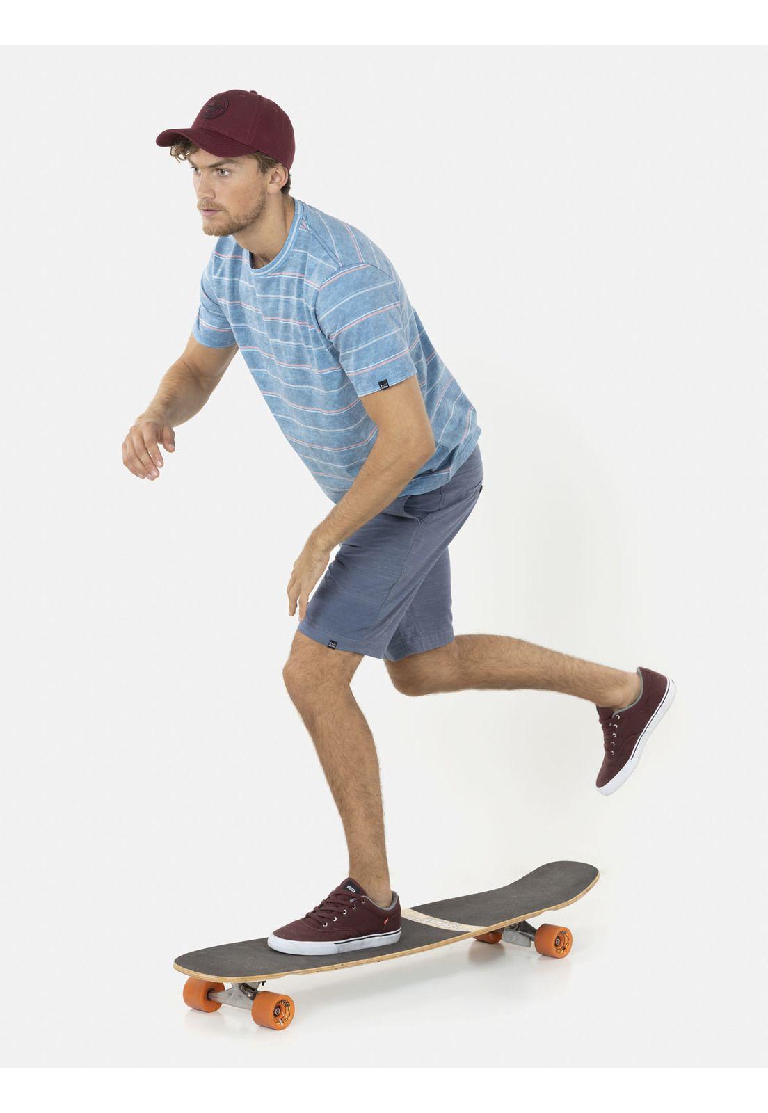 Polera THE BRIDGE STRIKE SS TEE Hombre Azul Maui and Sons-3