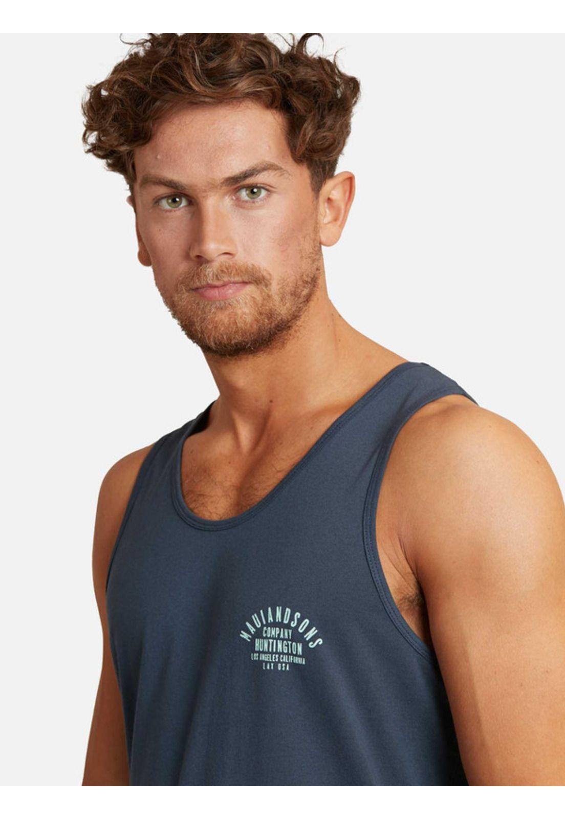 Polera Sm Los Angeles California Maui Tanks Azul Hombre Maui and sons-2