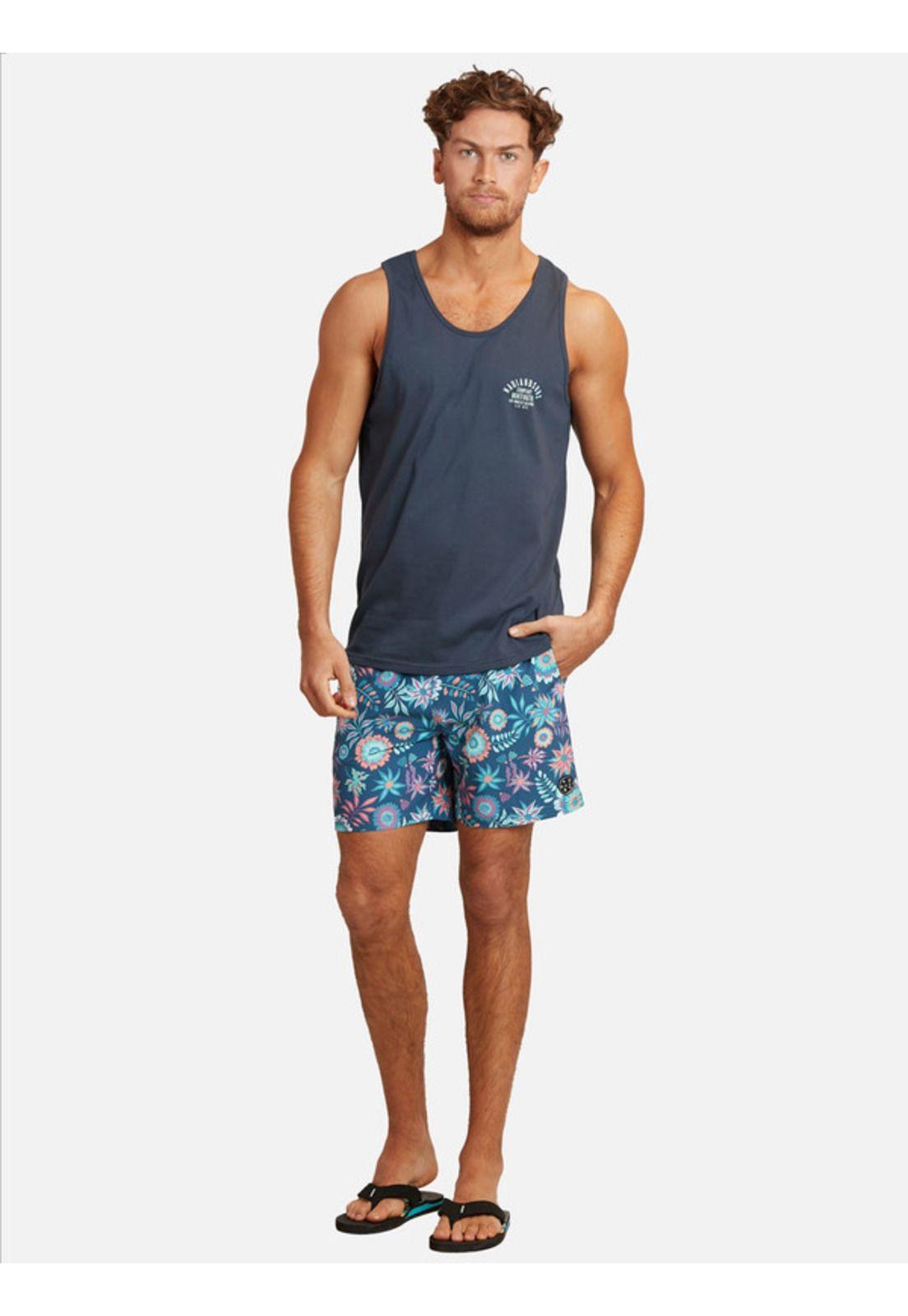 Polera Sm Los Angeles California Maui Tanks Azul Hombre Maui and sons-3