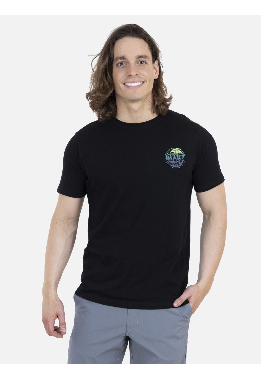Polera M/C Hombre Negro 5P398-MV22 Maui & Sons-0