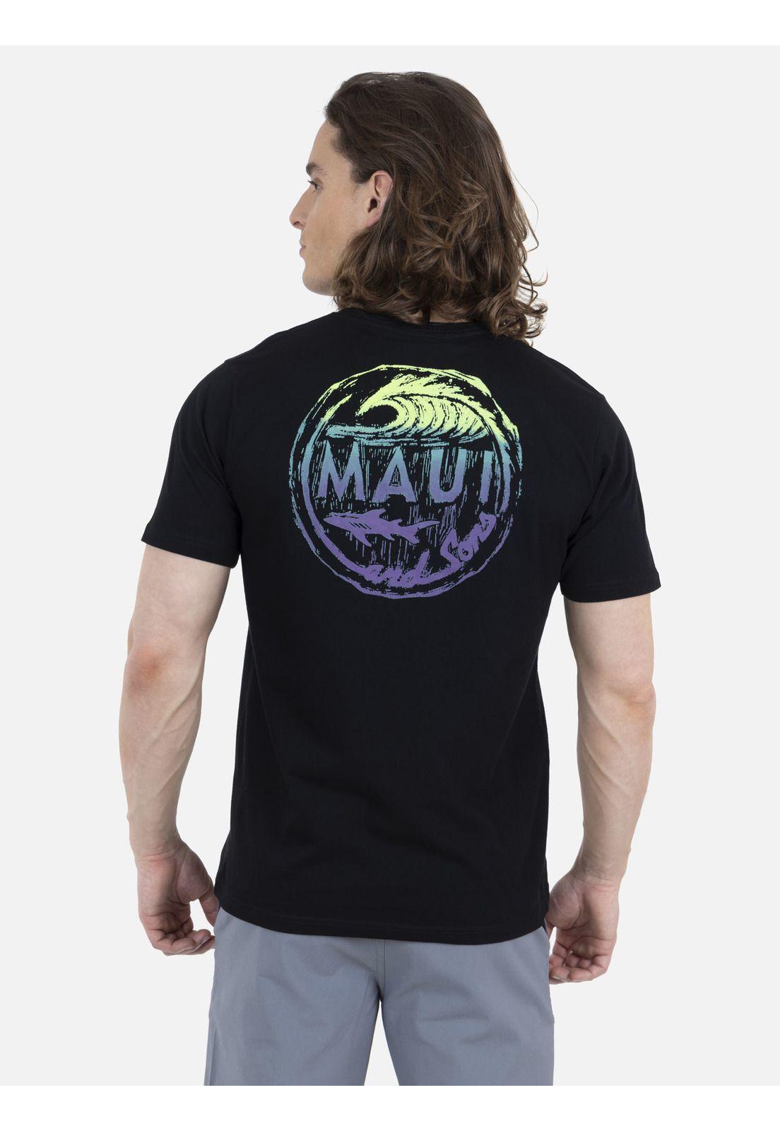 Polera M/C Hombre Negro 5P398-MV22 Maui & Sons-1