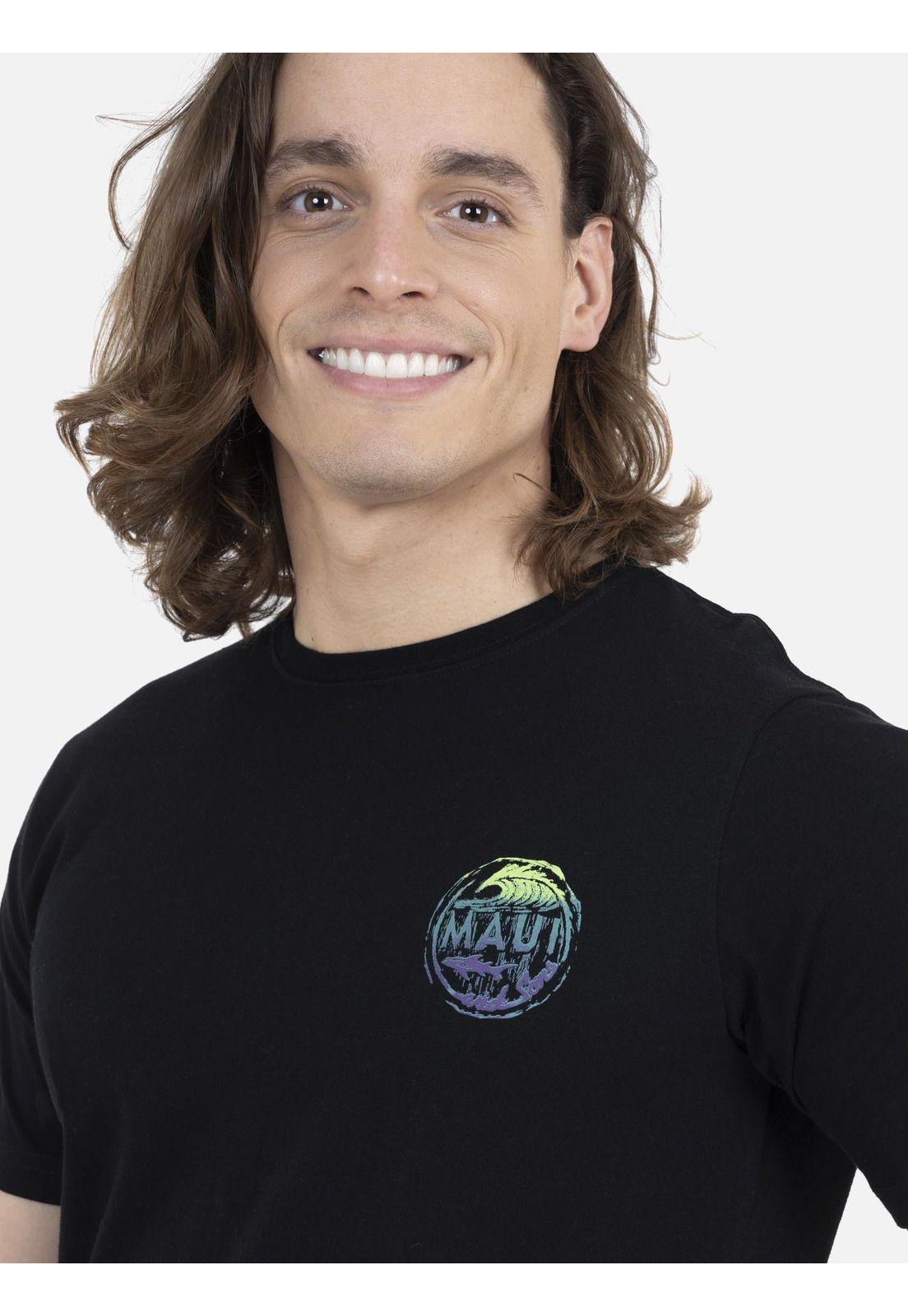 Polera M/C Hombre Negro 5P398-MV22 Maui & Sons-2