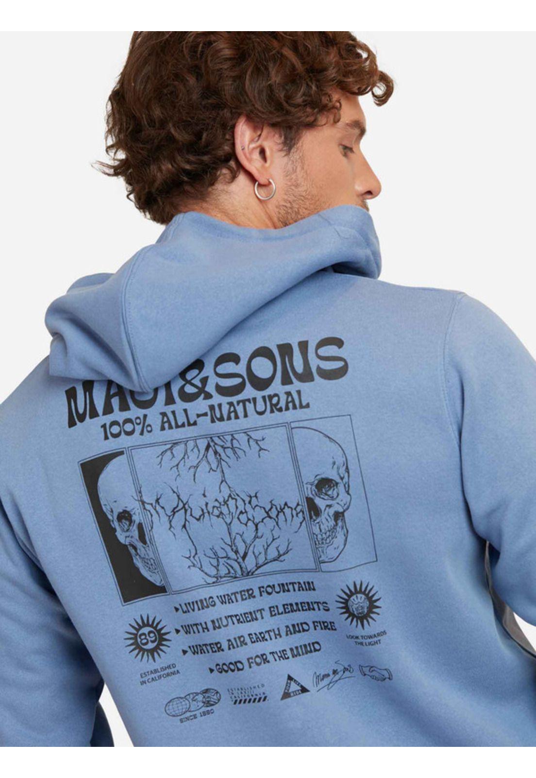 Poleron All-Natural Hoodie Hombre Morado Maui And Sons-2