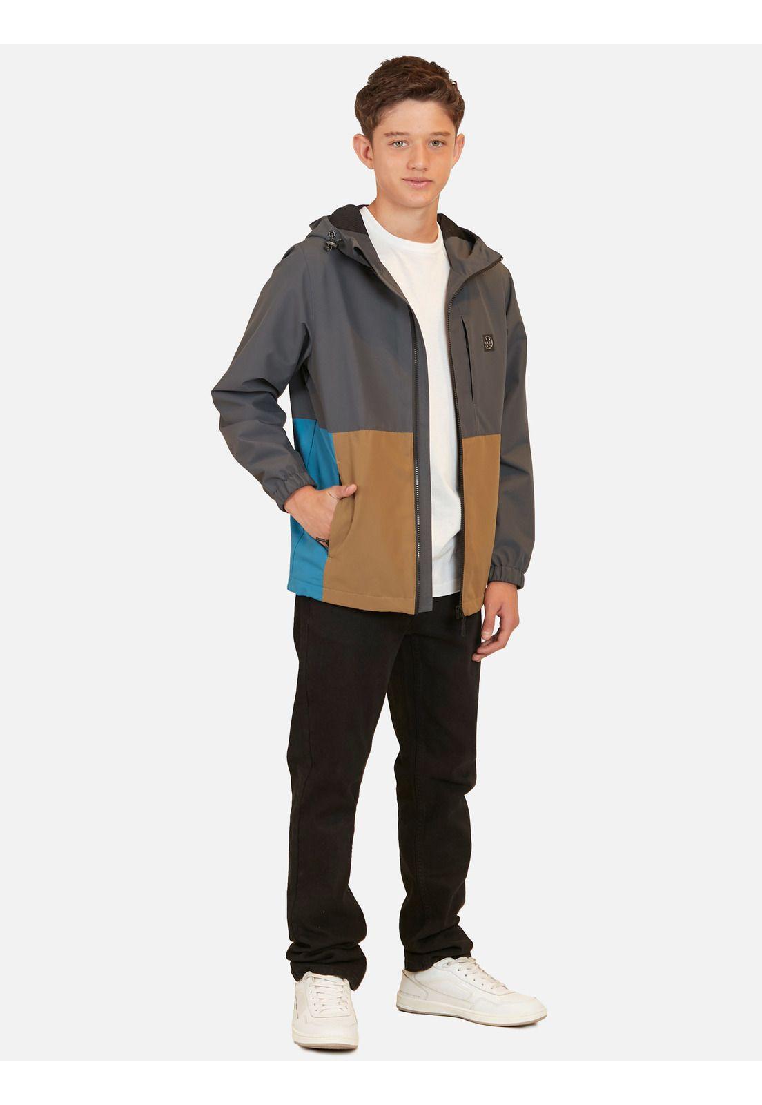 Casaca Windbreaker Keiki Azul Infantil Maui And Sons-1