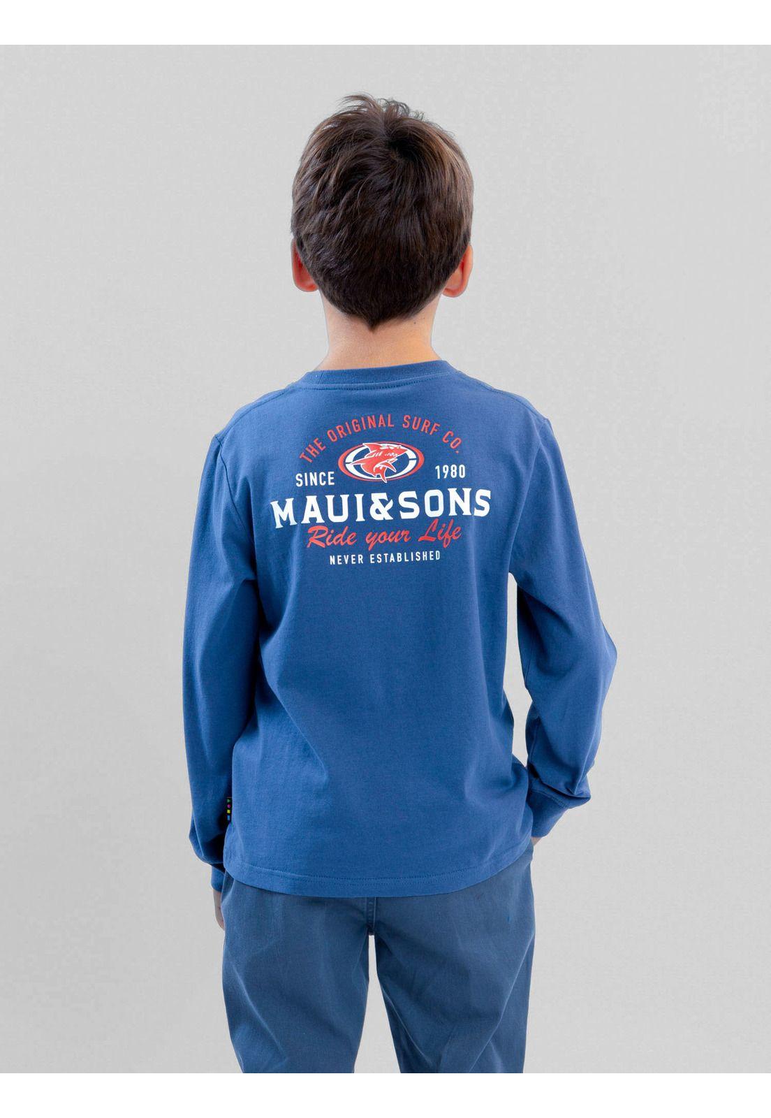 Polera ML Sailwind Celeste Infantil Maui And Sons-2