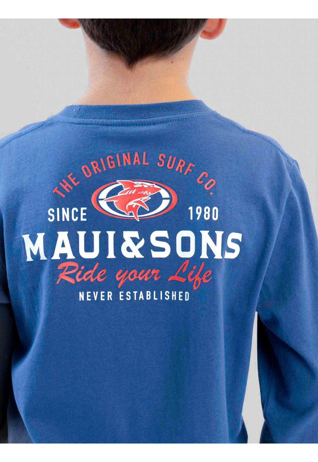 Polera ML Sailwind Celeste Infantil Maui And Sons-4