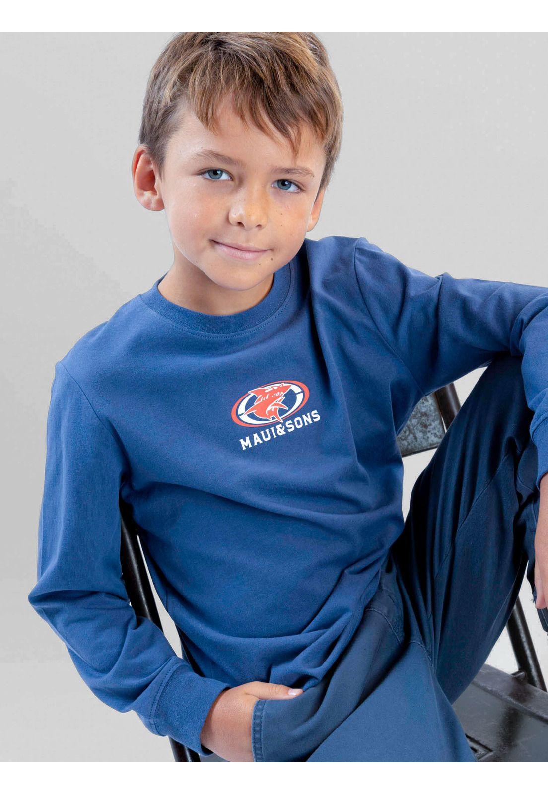 Polera ML Sailwind Celeste Infantil Maui And Sons-5