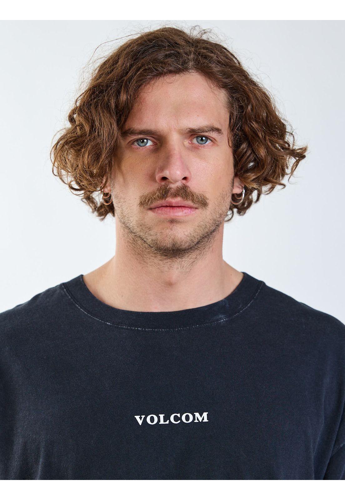 Polera Oversize Lad Stone Negro Hombre Volcom-3