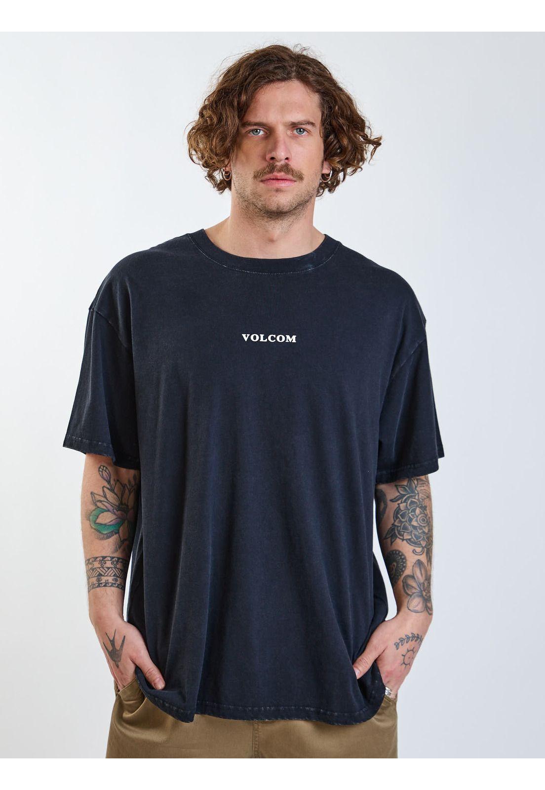 Polera Oversize Lad Stone Negro Hombre Volcom-5