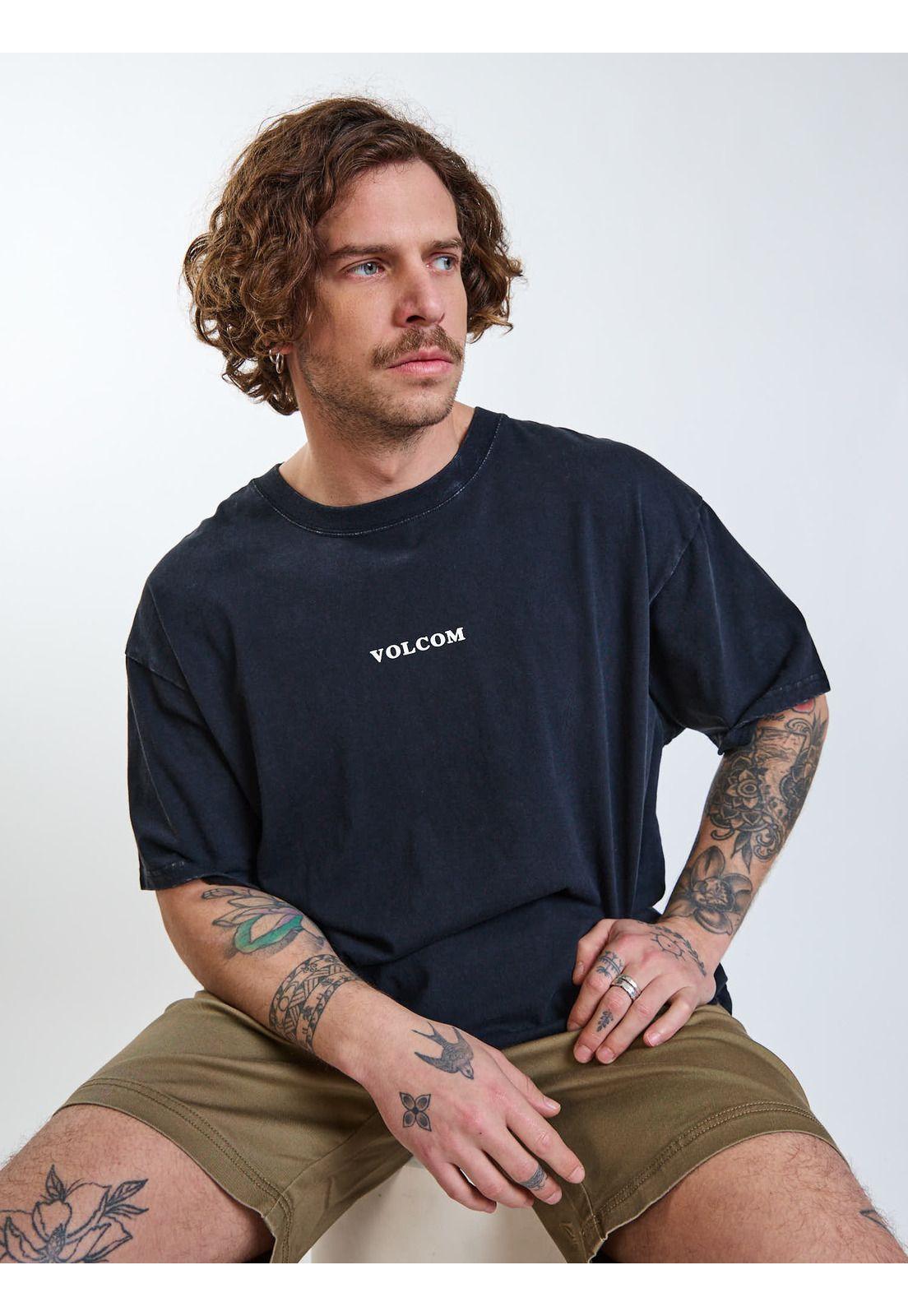 Polera Oversize Lad Stone Negro Hombre Volcom-6