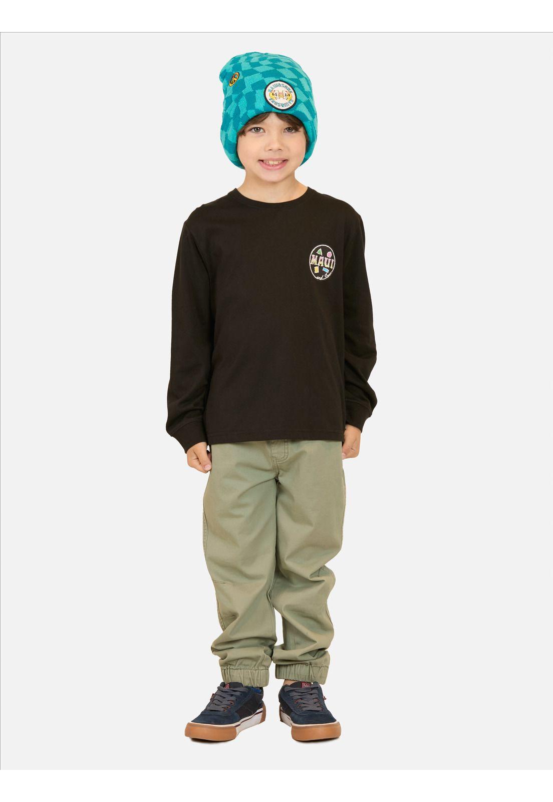 Polera Polian Negro Infantil Maui And Sons-3