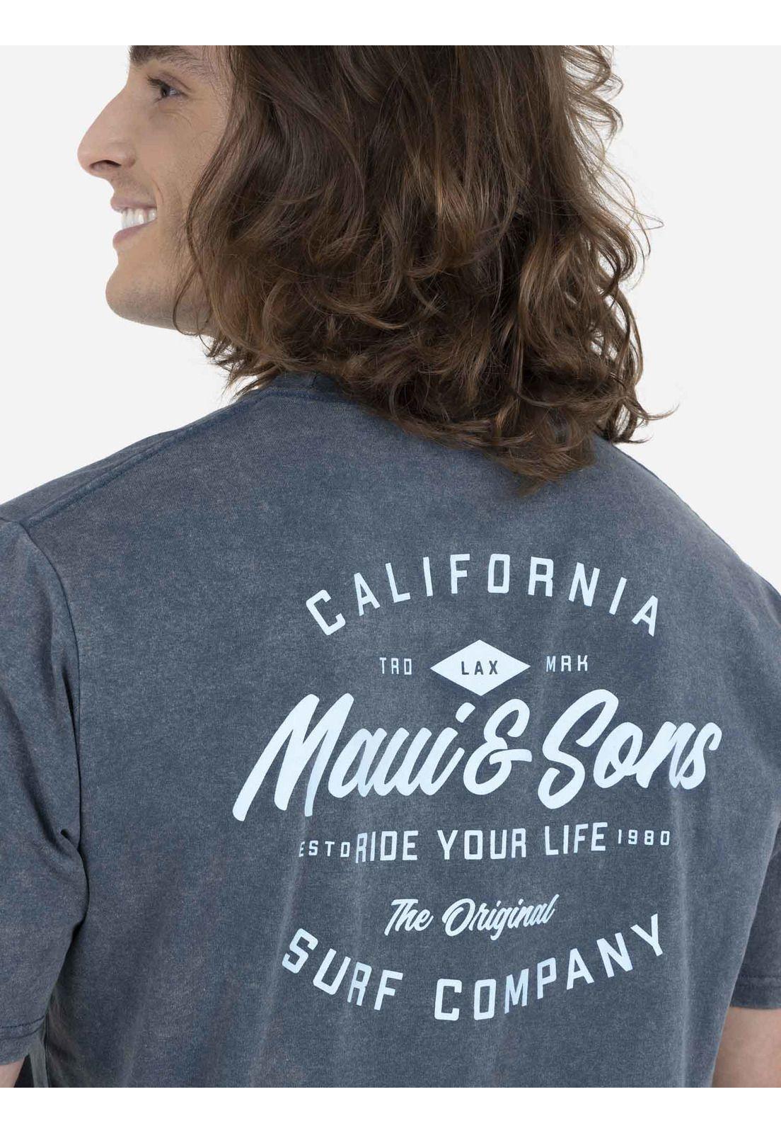 Polera Hombre 5P385-MV22 Azul Oscuro Maui and Sons-2