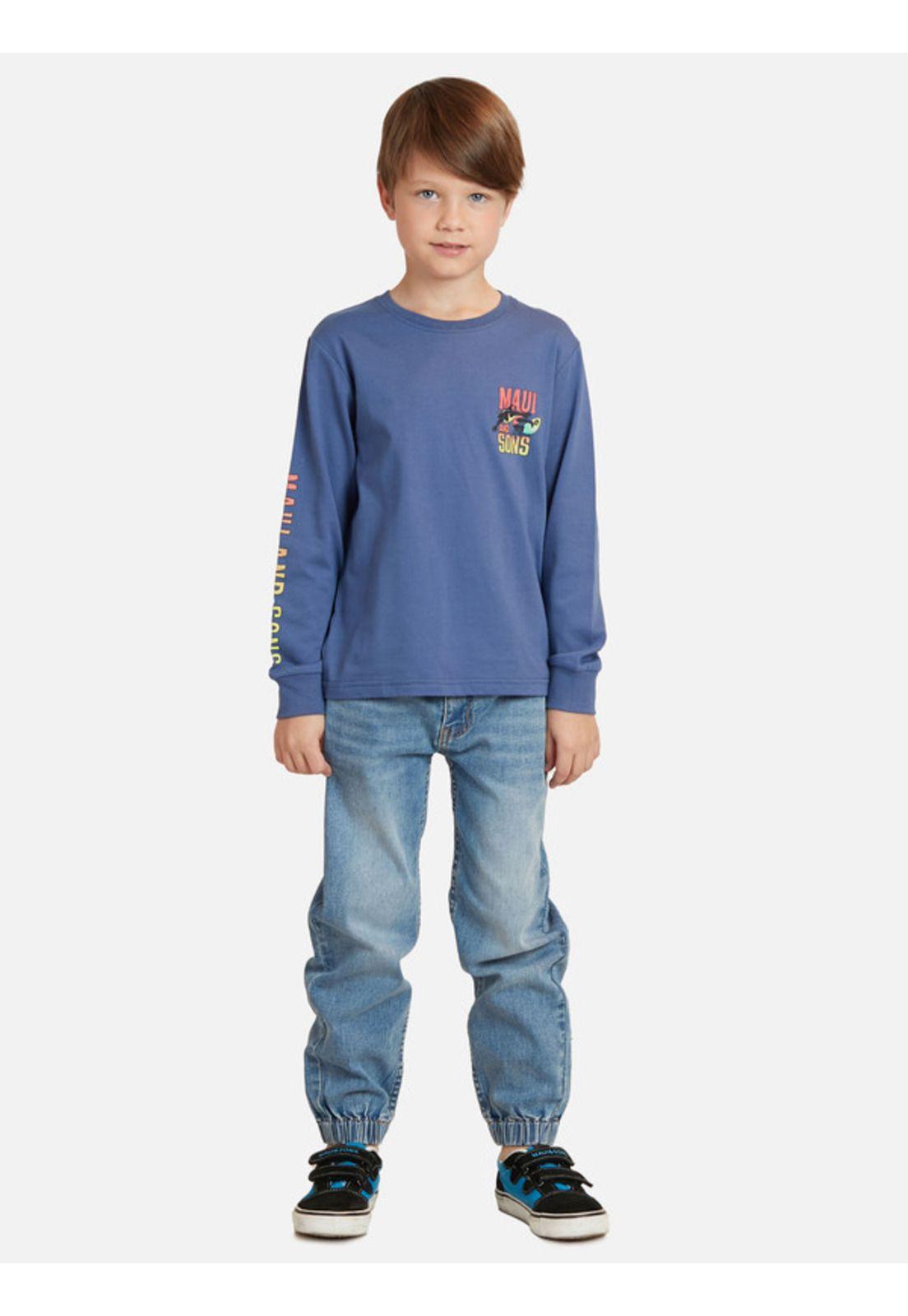 Polera Banner Niño Azul Maui And Sons-3