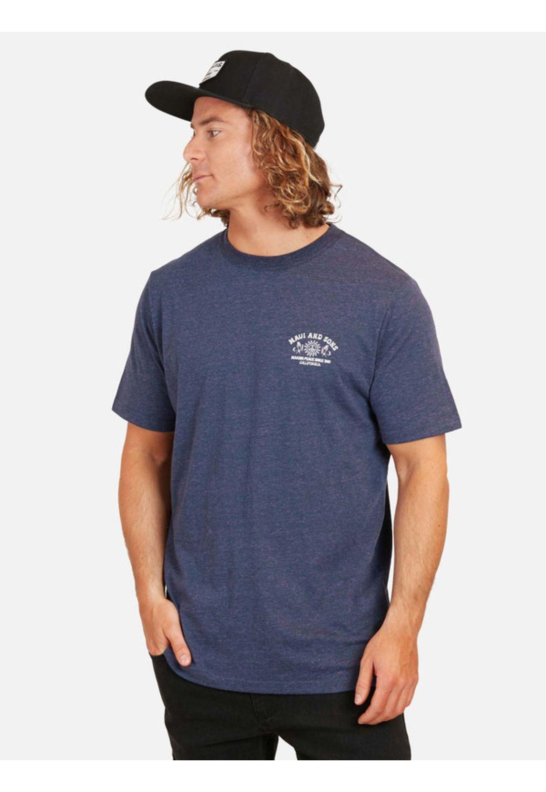 Polera Sin Nombre De Fantasia Hombre Azul Maui And Sons-0