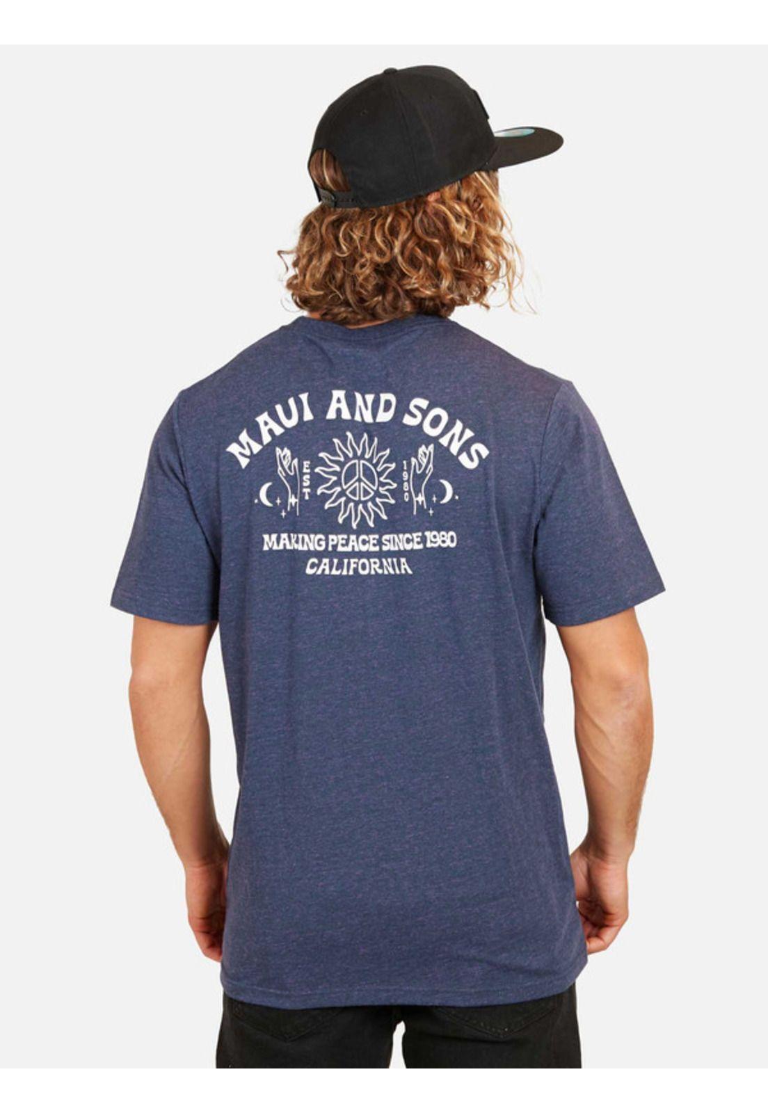 Polera Sin Nombre De Fantasia Hombre Azul Maui And Sons-1