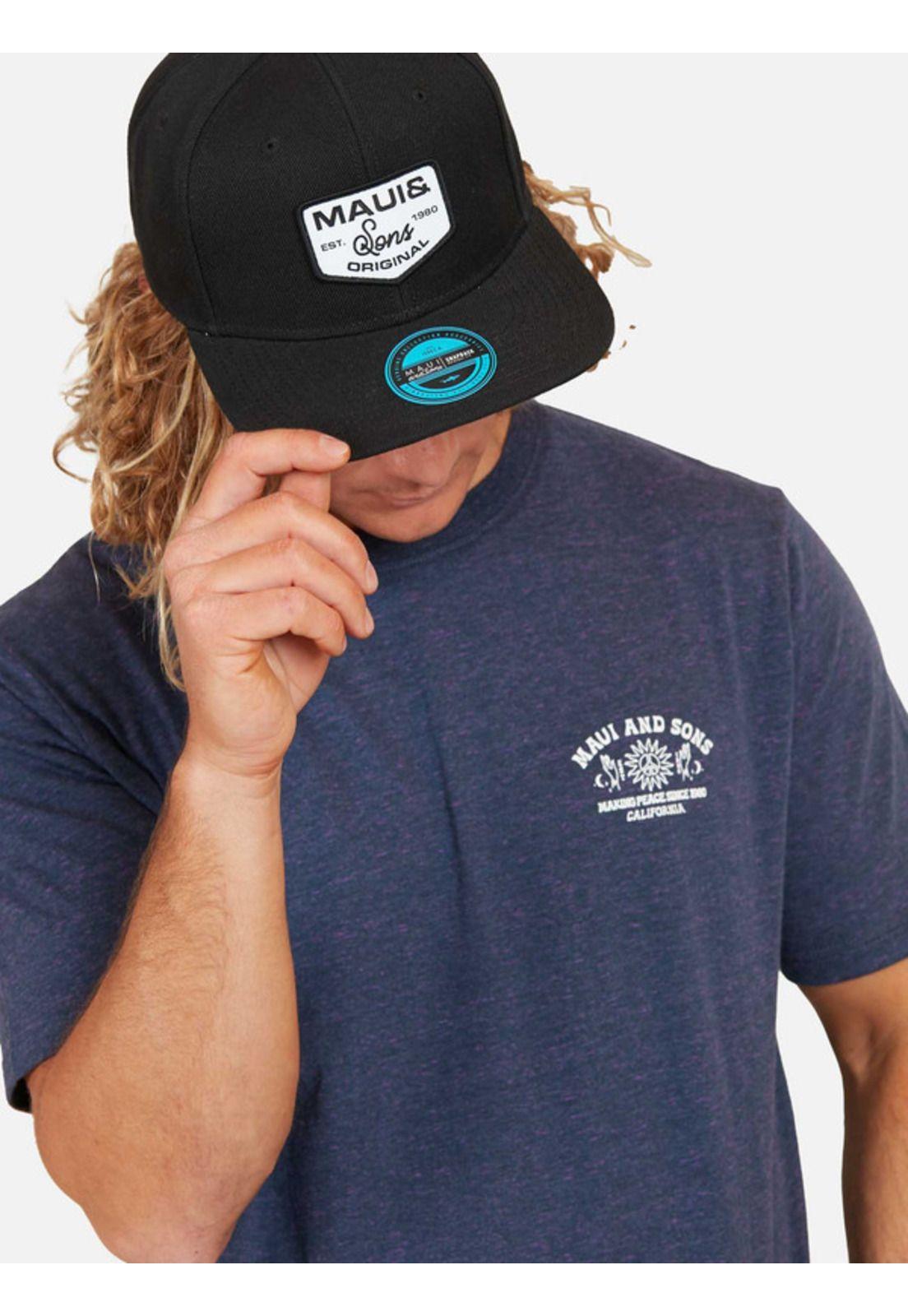 Polera Sin Nombre De Fantasia Hombre Azul Maui And Sons-2