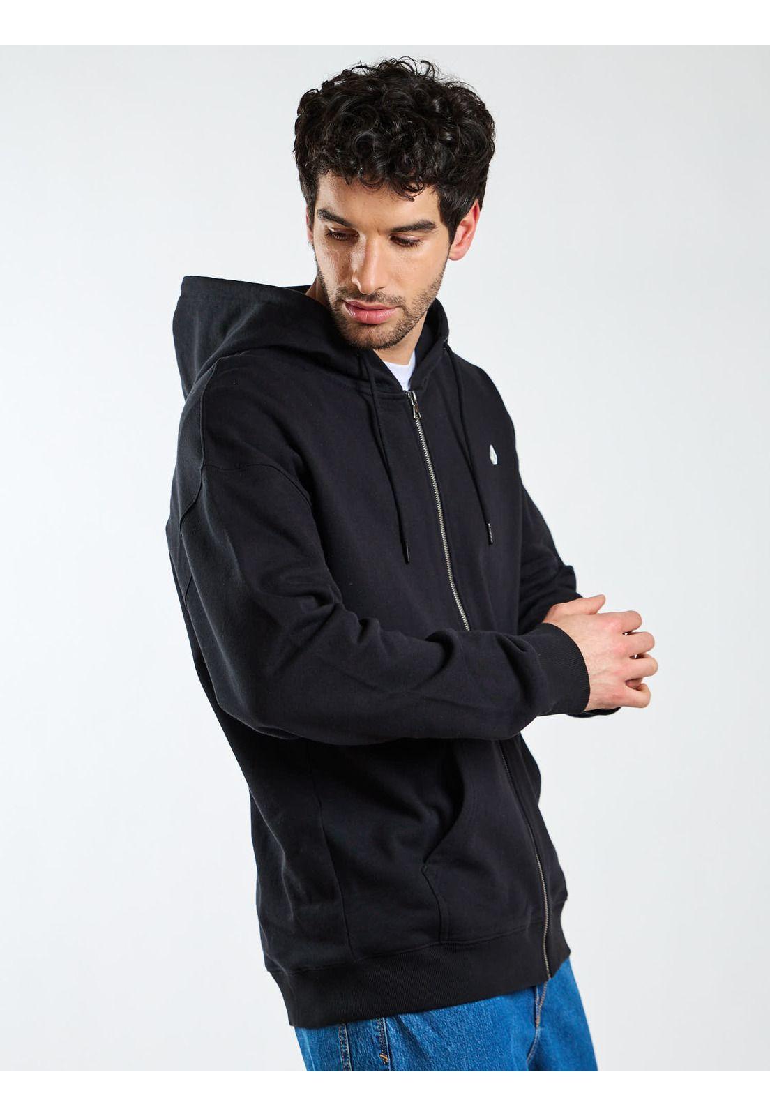 Poleron FZ Obsidian Negro Hombre Volcom-2